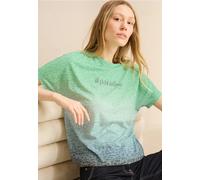 Print-Shirt CECIL, Damen, Gr. XXL (46), grün (cool salvia grün), Stoff, 65% Polyester, 35% Viskose, bedruckt, gerade normal, U-Boot-Ausschnitt, Bündchen, Shirts, mit U-Boot-Ausschnitt (69376332-XXL) c