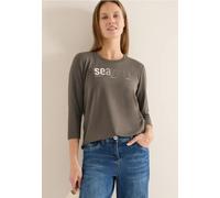 Cecil Damen T-Shirt mit Frontprint in Beige, Gr: L