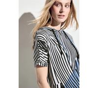 Cecil Damen B321300 T-Shirt Mit Kapuze, Universal Blue, S EU