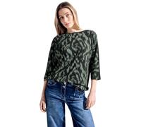 Cecil Damen T-Shirt mit Muster Strong Khaki XL