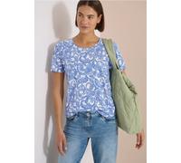 Cecil Damen T-Shirt mit Rundhals und Muster in Weiß, Gr: XL