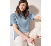 Cecil Damen T-Shirt mit Struktur in Blau, Gr: L