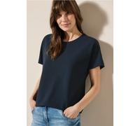 Cecil Damen T-Shirt mit Struktur in Blau, Gr: M