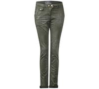 Cecil Damen Tapered Hose 371221 New York SS18 B371221, Einfarbig, Gr. 46 (Herstellergröße: 36), Grün (Smoky Khaki 11094)
