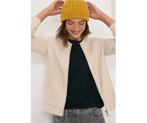 Cecil Damen Teddy Jacke in Weiß, Gr: XXL