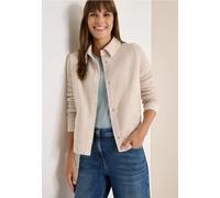 Cecil Damen Teddy-Jacke mit Corddetails in Weiß, Gr: XL