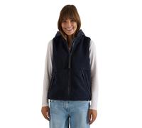 Fellimitatweste CECIL, Damen, Gr. XXL (46), schwarz navy blau, Stoff, Obermaterial: 100% Polyester. Obermaterial 2: 100% Nylon, unifarben, comfort fit normal, ohne Ausschnitt, Westen, mit abnehmbarer