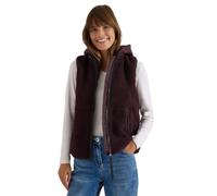 Fellimitatweste CECIL, Damen, Gr. XL (44), berry rot, Stoff, Obermaterial: 100% Polyester. Obermaterial 2: 100% Nylon, unifarben, comfort fit normal, ohne Ausschnitt, Westen, mit abnehmbarer Kapuze (9