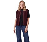 Cecil Fellimitat-Weste mit Softshelldetails, Polyester/60%Baumw.-40%Nylon, XXL (46), braun/rot wine