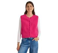 Kurzweste CECIL, Damen, Gr. XL (44), pink (pink flash), Stoff, 100% Polyester, unifarben, normal normal, Rundhals, Westen, mit durchgehender Knopfleiste vorn, Topseller (25389451-XL) pink flash