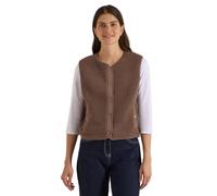 Kurzweste CECIL, Damen, Gr. XXL (46), braun (urban taupe), Stoff, 100% Polyester, unifarben, normal normal, Rundhals, Westen, mit durchgehender Knopfleiste vorn, Topseller (49650125-XXL) urban taupe