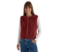 Kurzweste CECIL, Damen, Gr. XS (36), russet rot, Stoff, 100% Polyester, unifarben, normal normal, Rundhals, Westen, mit durchgehender Knopfleiste vorn (23087356-XS) russet rot