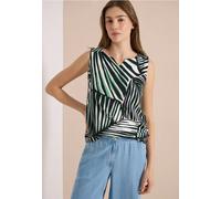 Cecil Damen Top aus Jersey mit Grafikprint in Grün, Gr: XS