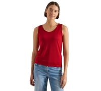 Top mit gerundetem V-Neck und Flechtdetail