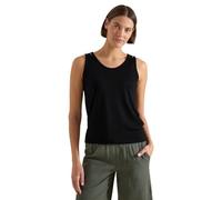 Top mit gerundetem V-Neck und Flechtdetail