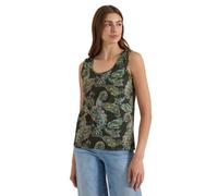 Top mit gerundetem V-Neck und Flechtdetail