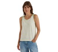 Top mit Rounded V-Neck und Streifen