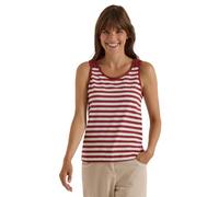 Top mit Rounded V-Neck und Streifen