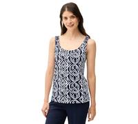 CECIL Damen B323073 Top mit Smok-Details, Universal Blue, M