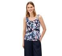 Cecil Damen Top mit Smok-Details in Blau, Gr: XS