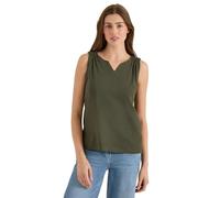 Cecil Damen Top mit Split Neck in Unifarbe
