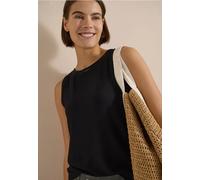 Cecil Damen Top mit U-Boot-Ausschnitt und Spitzendetails in Schwarz, Gr: L