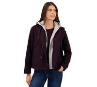 Outdoorjacke CECIL, Damen, Gr. XL (44), lila (schwarz plum), Stoff, Obermaterial: 100% Polyester; Inlay und Kapuze: 80% Baumwolle, 20% Polyester, unifarben, casual, normal normal, ohne Ausschnitt, Lan