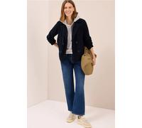 Outdoorjacke CECIL, Damen, Gr. XL (44), blau (schwarz navy blau), Stoff, Obermaterial: 100% Polyester; Inlay und Kapuze: 80% Baumwolle, 20% Polyester, unifarben, normal normal, ohne Ausschnitt, abgest