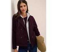Outdoorjacke CECIL, Damen, Gr. S (38), schwarz plum, Stoff, Obermaterial: 100% Polyester; Inlay und Kapuze: 80% Baumwolle, 20% Polyester, unifarben, normal normal, ohne Ausschnitt, abgesteppt, Jacken,