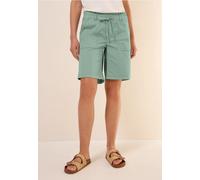 Cecil Damen Twill Shorts im Washed-Look in Grün, Gr: XL
