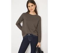 Cecil Damen Two Tone Strukturshirt in Beige, Gr: 3XL