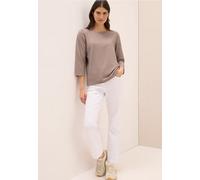 Cecil Damen Two Tone Strukturshirt in Braun, Gr: XXL