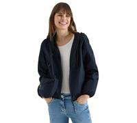 Windbreaker CECIL, Damen, Gr. L (42), blau navy, Stoff, 100% Polyester, unifarben, comfort fit normal, ohne Ausschnitt, Bündchen, Jacken Windbreaker, mit Kapuze mit Tunnelzugband (47916201-L) blau nav