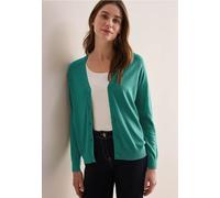 Cardigan CECIL, Damen, Gr. XXL (46), grün (sea grün), Web, 60% Baumwolle, 40% Viskose, unifarben, normal normal, V-Ausschnitt, Bündchen, Strickjacken, mit Knopfleiste (98712303-XXL) sea grün