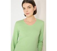 Cecil Damen V-Neck Langarmshirt in Grün, Gr: XL