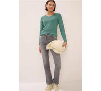 Cecil Damen V-Neck Langarmshirt in Grün, Gr: XXL