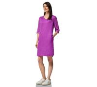 Sommerkleid CECIL, Damen, Gr. XXL46, US-Größen, magenta lacquer, Stoff, 100% Leinen, unifarben, normal kniefrei, V-Ausschnitt, Bündchen, Kleider, mit Turn-Up Funktion (77462734-XXL) magenta lacquer