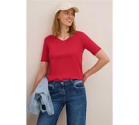 Cecil Damen V-Neck T-Shirt in Rot, Gr: XS