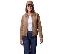 Blouson CECIL, Damen, Gr. XXL (46), beige (creamy mocha), Stoff, Oberstoff: 88% Polyester, 12% Elasthan. Kragen: 100% Polyester. Futter: 100% Polyester, unifarben, normal normal, V-Ausschnitt, abgeste