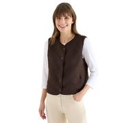 Fellweste CECIL, Damen, Gr. M (40), macchiato braun, Stoff, 100% Polyester, unifarben, comfort fit normal, Rundhals, Westen, Rundhalsausschnitt (30803765-M) macchiato braun