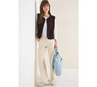 Cecil Damen Weste aus Teddy-Material mit Rundhals in Braun, Gr: M