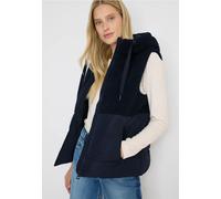 Cecil Damen Weste mit Strukturmix in Blau, Gr: XL