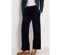 Cordhose CECIL, Damen, Gr. 36, Länge 28, blau (urban dunkelblau), Stoff, 90% Polyester, 9% Nylon, 1% Elasthan, unifarben, loose fit lang, Hosen, in Cord-Optik (63826313-36) urban dunkelblau