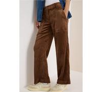 Cordhose CECIL, Damen, Gr. 33, Länge 26, mocha caramel, Stoff, 90% Polyester, 9% Nylon, 1% Elasthan, unifarben, loose fit lang, Hosen, in Cord-Optik (43813861-33) mocha caramel