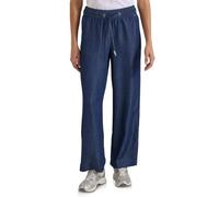 Stoffhose CECIL, Damen, Gr. XL, Länge 28, blau (dunkelblau wash), Stoff, 100% Lyocell, unifarben, loose fit lang, Hosen Stoffhose (98668901-XL) dunkelblau wash