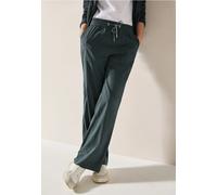 Culotte CECIL, Damen, Gr. XL, Länge 28, grün (slate khaki), Web, 65% Baumwolle, 32% Polyester, 3% Elasthan, unifarben, loose fit lang, Hosen, High Waist (93866306-XL) slate khaki