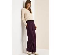 Culotte CECIL, Damen, Gr. XL, Länge 30, eggplant rot, Stoff, 75% Polyester, 22% Viskose, 3% Elasthan, unifarben, loose fit normal, Hosen, im Loose Fit (69355840-XL) eggplant rot