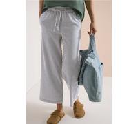 Stoffhose CECIL, Damen, Gr. M, Länge 26, universal blau, Web, 75% Baumwolle, 25% Modal, unifarben, loose fit 7/8-Länge, Hosen Stoffhose, mit Wide Legs (98256420-M) universal blau