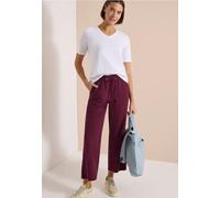 Culotte CECIL, Damen, Gr. M, Länge 28, sweet grape rot, Web, 75% Baumwolle, 25% Modal, unifarben, loose fit knöchelfrei, Hosen Culotte, aus Seersucker-Material (11191149-M) sweet grape rot