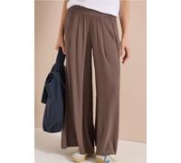 Wide Leg Hose mit Crepe Struktur